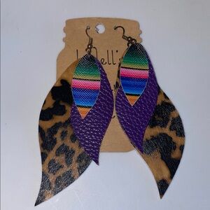 Colorful Leopard Print Earrings